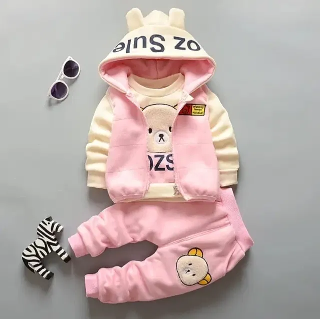 Cotton Printed Clothing Set for Boys (Peach, 4-5 Years)