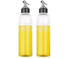 Premium Plastic Oil Dispenser Bottle (Transparent, 1000 ml) (Pack of 2)