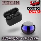 Wireless Bluetooth Speaker + Earbuds With Charging Case, 5.4 Bluetooth Version ,BLACK, 