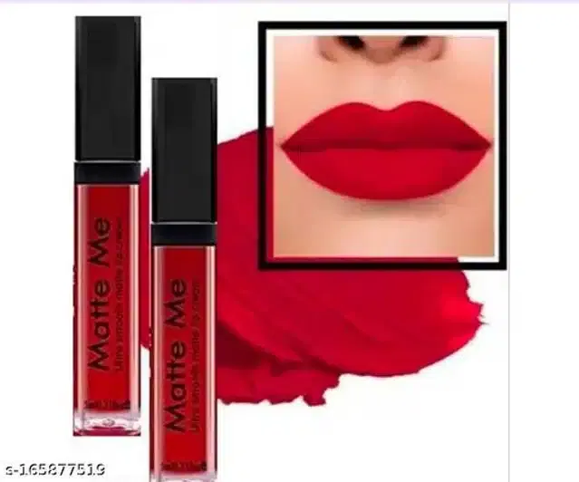 Matte Me Liquid Lipsticks (Red, Pack of 2)