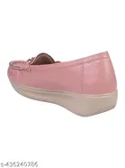 Shoetopia Solid Synthetic Loafers for Girls 
