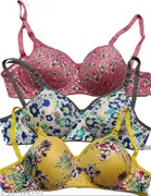Cotton Blend Printed Padded Bra for Women 