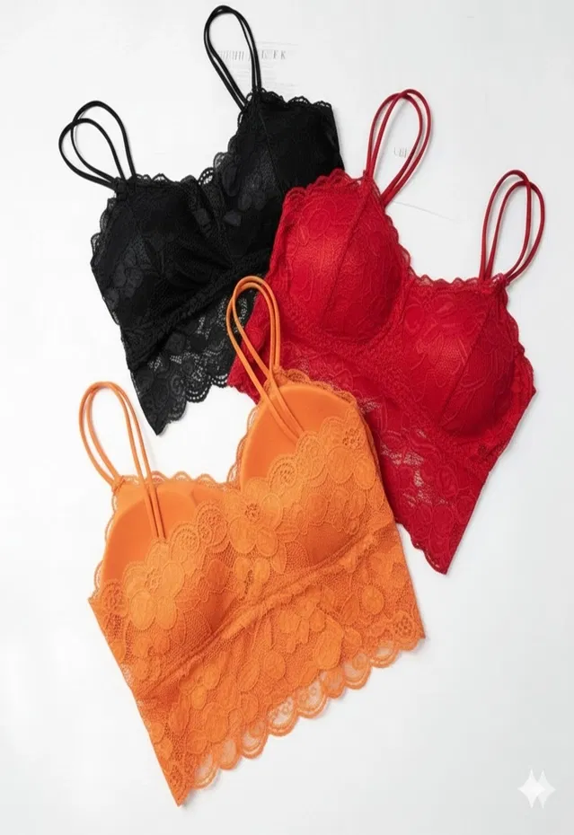 Cotton Solid Padded Bras for Women, Multicolour, Pack of 3 (28A)