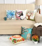 Jute Printed Cushion Covers 