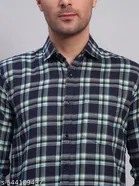 Cotton Blend Checked Shirts for Men, Multicolor 