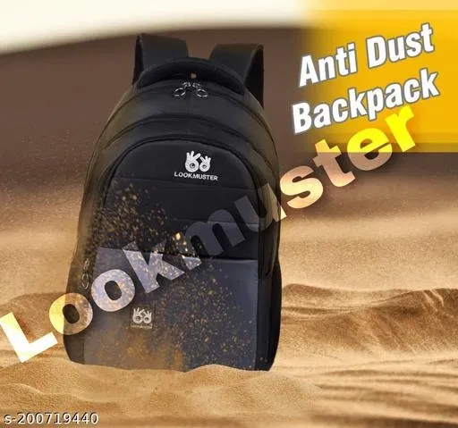 Nylon Backpack for Men & Women, Black