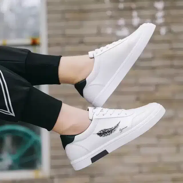 Casual Shoes for Men (White, 6)