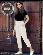 Half Sleeves Top & Bottom Set for Women 