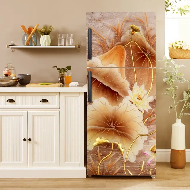 Vinyl Wallpaper Sticker for Fridge Door (Multicolor, 60x160 cm)