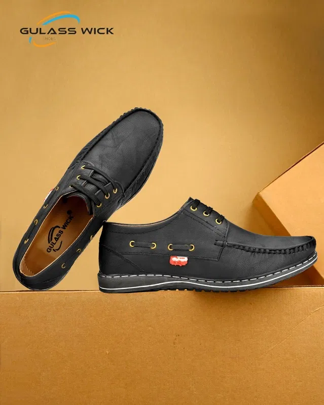 Velvet Loafers for Men (Black, 9)