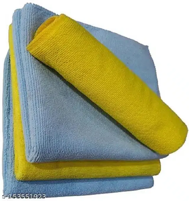 Microfiber Bath Towel (Multicolor, 40x40 cm) (Pack of 4)