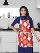 KANUSHI Industries® 1Pc Fridge Cover for Top with 6 Utility Pockets + 1 Pc Apron + 1Pc Fridge Handle Cover 