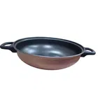 Aluminium Non-Stick Coating Kadai, Brown, 24 cm, 1500 ml