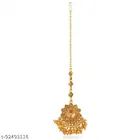 Alloy Necklace with Earrings & Maangtika for Women 