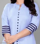 Solid Cotton Kurti for Women 