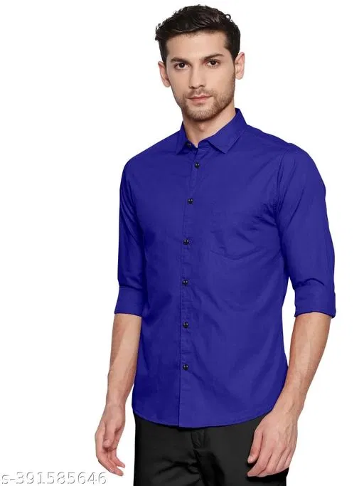 Spread Collar Kurta for Men (Blue, XL)
