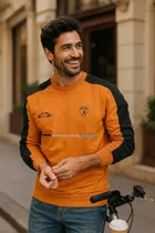 Fleece Printed Sweatshirt for Men, Multicolor 