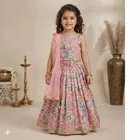Rayon  Lehenga & choli For Girls, Multicolour 