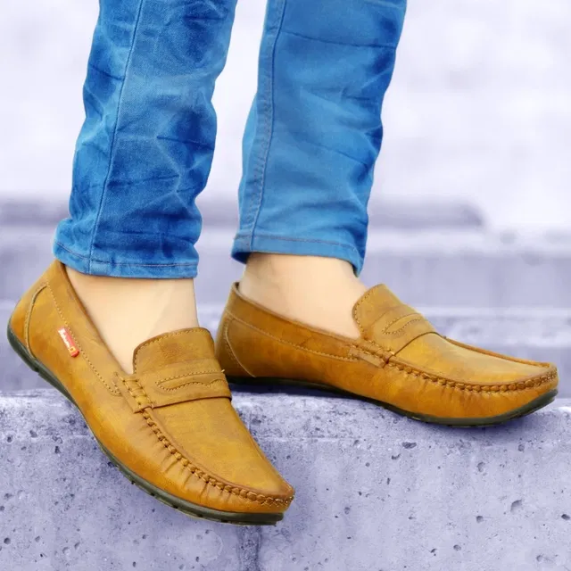 Derby Casual Shoes for Men (Tan, 9)