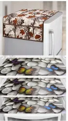 Knit Printed Fridge 3 Pcs Mat with Top Cover 