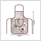 Krishna E Quilted Brown Multi Flower Apron 68x58cms 