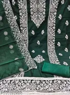 Embroidered Lucknowi Fabric 