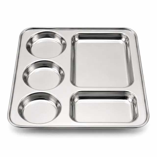 TerraHome Steel 5 Partition Plate Combo Set of 2