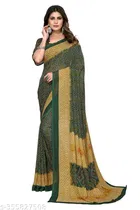 Designer Printed Georgette Saree for Women, Pack of 2 