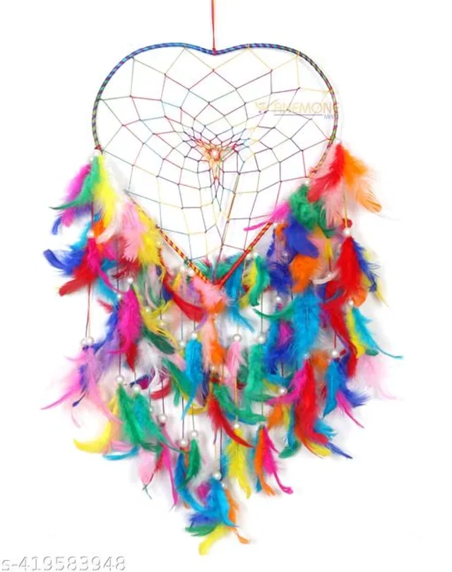Feather Wall Hanging Dream Catcher (Multicolor)