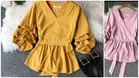 Polycotton Solid Top for Women, Yellow & Pink, Pack of 2 