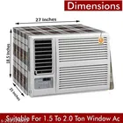 KANUSHI industries® 100% Waterproof And Dustproof Window AC Cover 1.5 to 2.0 Ton Capacity 