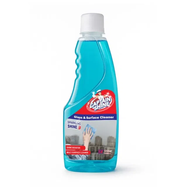 कैप्टन शाइन ग्लास क्लीनर 500 ml रीफिल बोतल
