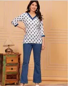 Cotton Block Print Short Kurti for Women 