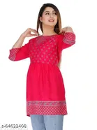 Rayon Embroidered Kurti for Women 
