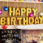 Happy Birthday Letters Foil Balloons for Party Decoration (Multicolor, 16 inches) (Set of 1)