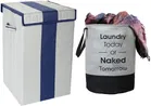Canvas Laundry Basket,Multicolor,  