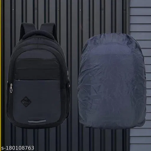 Nylon Backpack for Men & Women, Black