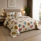 Simple Home 120TC Floral Queen Bedsheet 88x96inch Multicolor