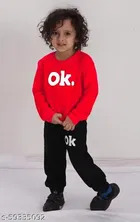 Hosiery Cotton Full Sleeves T-Shirt with Pant Clothing Set for Kids 