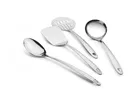 Classic Essentials Stainless Steel Serving Spoon (Set of 4, Silver)