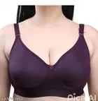 Hosiery Solid Bras for Women, Pink & Purple, Pack of 2 