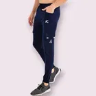Lycra Nylon Logo Printed Track Pant for Men 