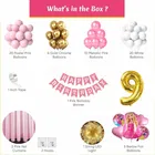 Barbie Theme 9th Birthday Balloon Decoration Kit For Kids, Multicolor, Pack Of 67