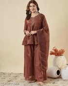 Sequence Work Dupatta Set for Women 