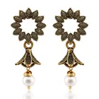 Oxidised Alloy Gold Plated Earrings for Women 
