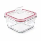 Glass Borosilicate Square Lunch Box 390 ML
