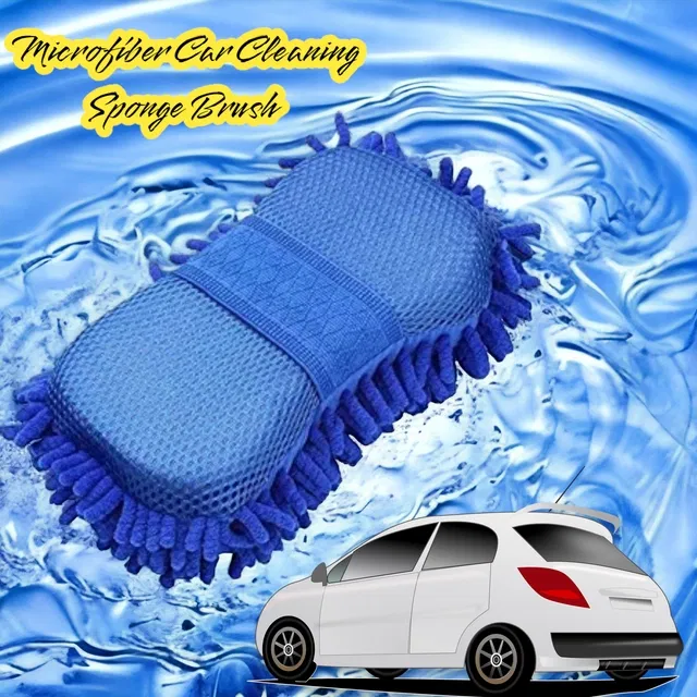 Microfiber Premium High Quality Car Cleaning Sponge (Multicolor)