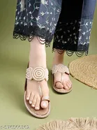 Shoetopia Pink Flat Sandals 