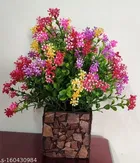 Plastic Artificial Flower With Pot,Multicolour