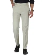 Slim Fit Solid Formal Trouser for Men 